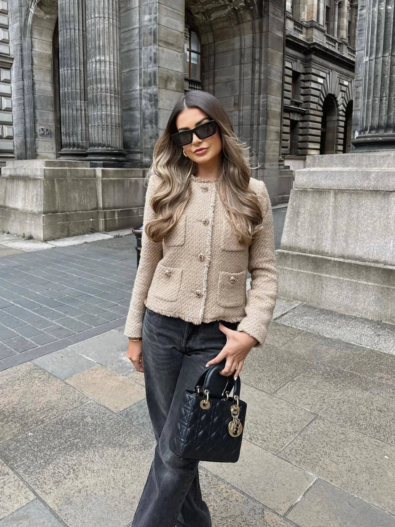 Women's Chic Fringe Wool Blazer Jacket