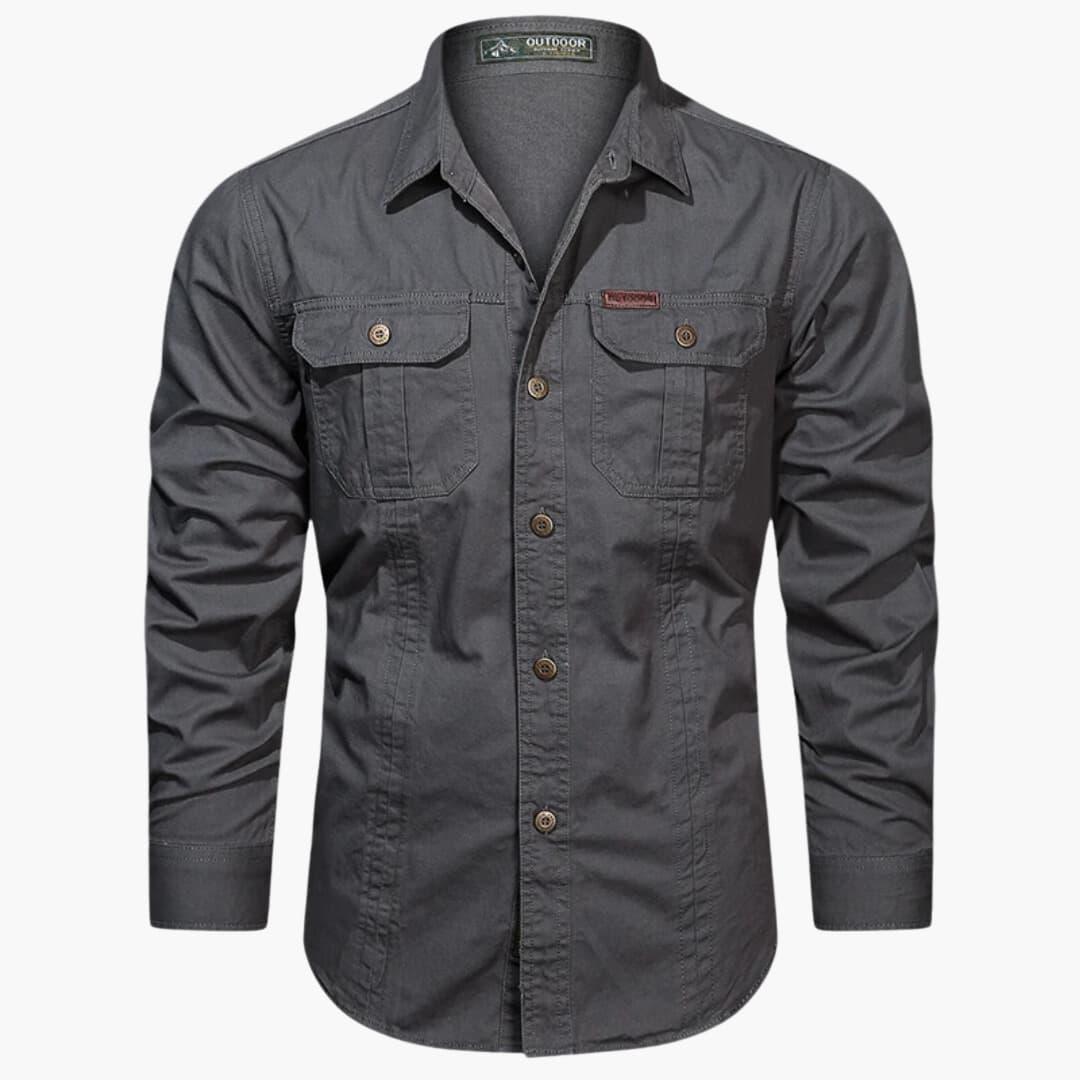 Relaxed Fit Cargo Long Sleeve Shirt