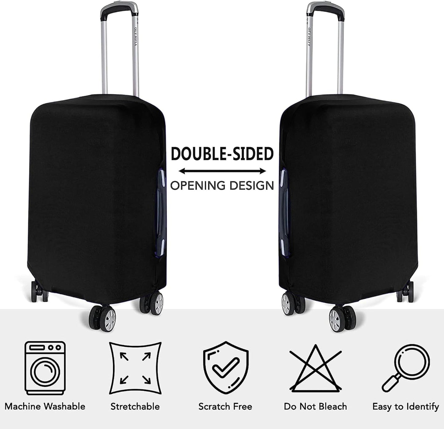 Durable 3PC Travel Luggage Cover Set with Tear Resistant Coating
