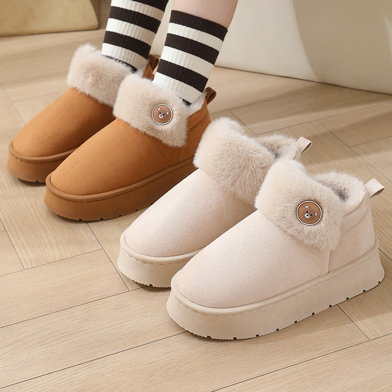 Cozy Fur Lined Slipper Boots