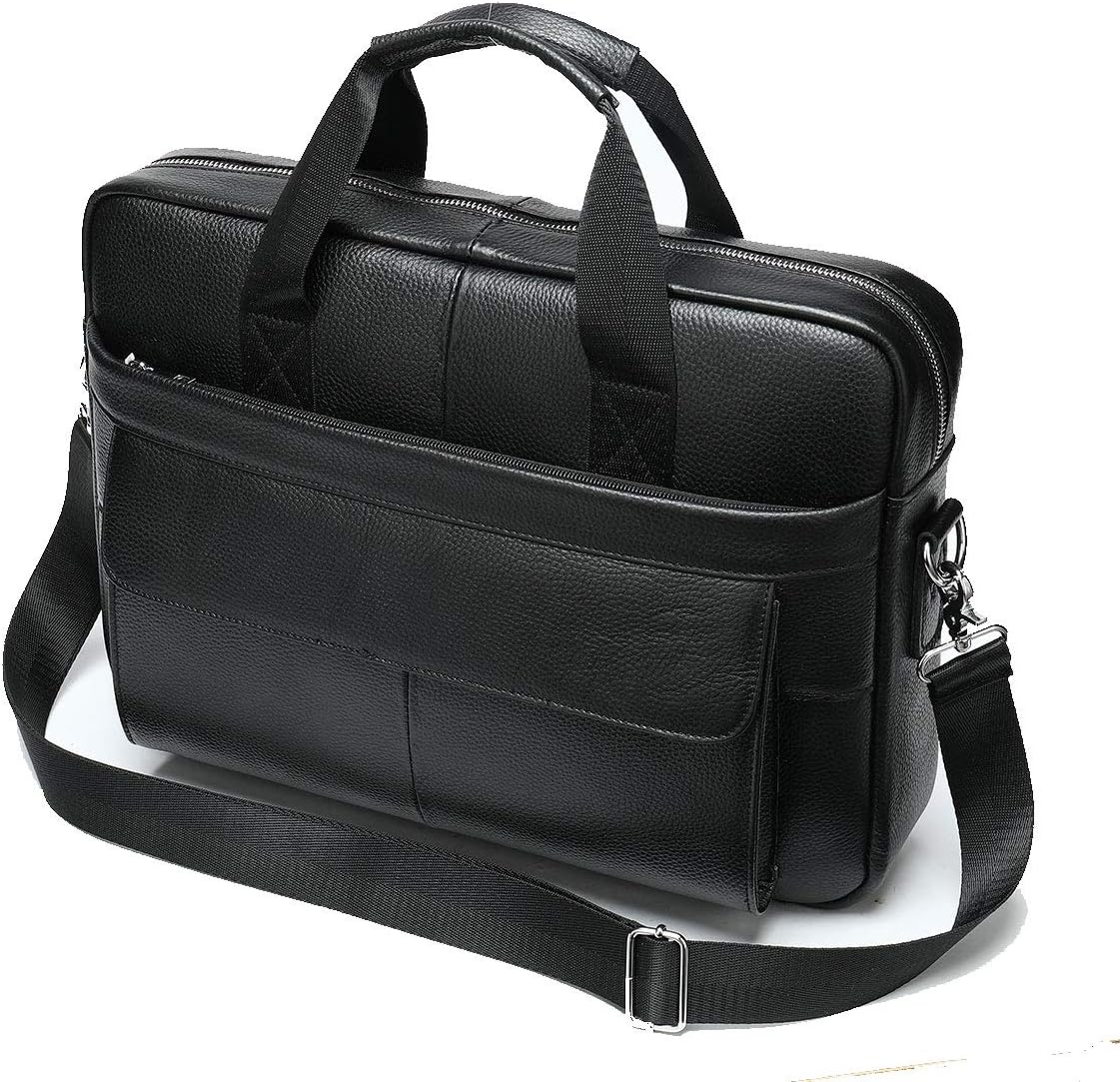 Luxury Leather 15 Executive Laptop Bag with Pockets