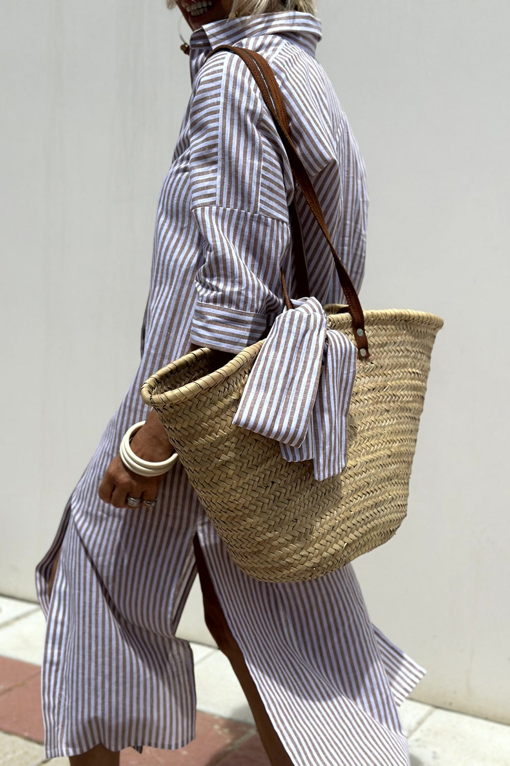 Casual Horizontal Stripe Sundress
