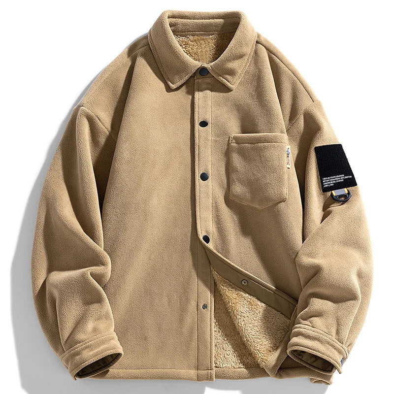 Relaxed Fit Sherpa Lined Jacket for Men