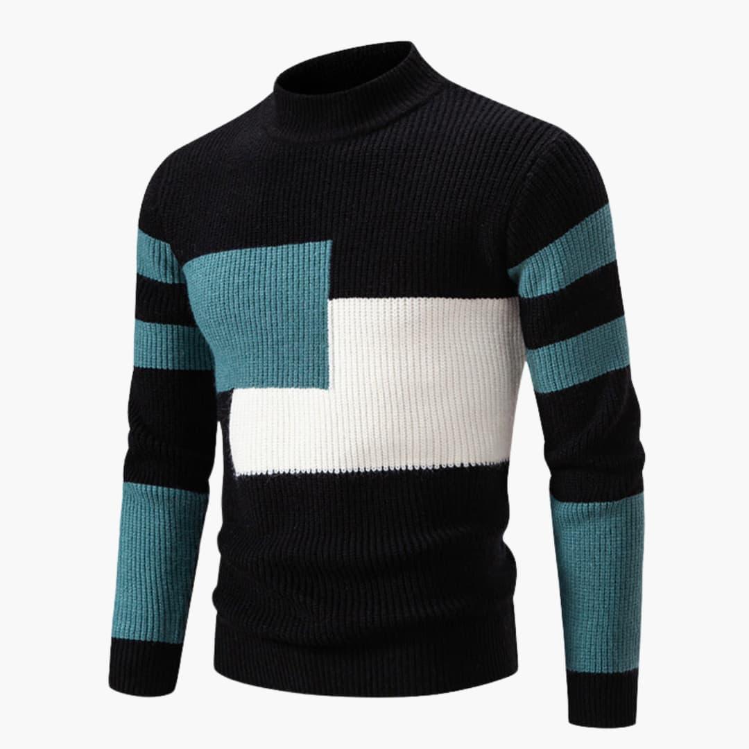 Classic Crew Neck Colorblock Sweater