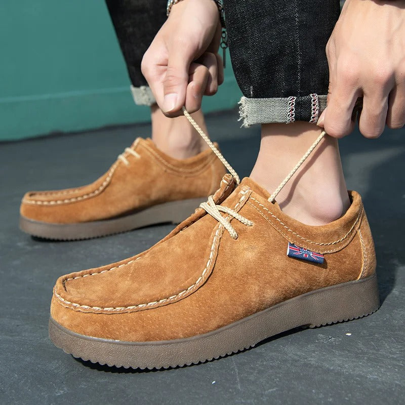 Soft Suede Men's Casual Lace Up Shoes