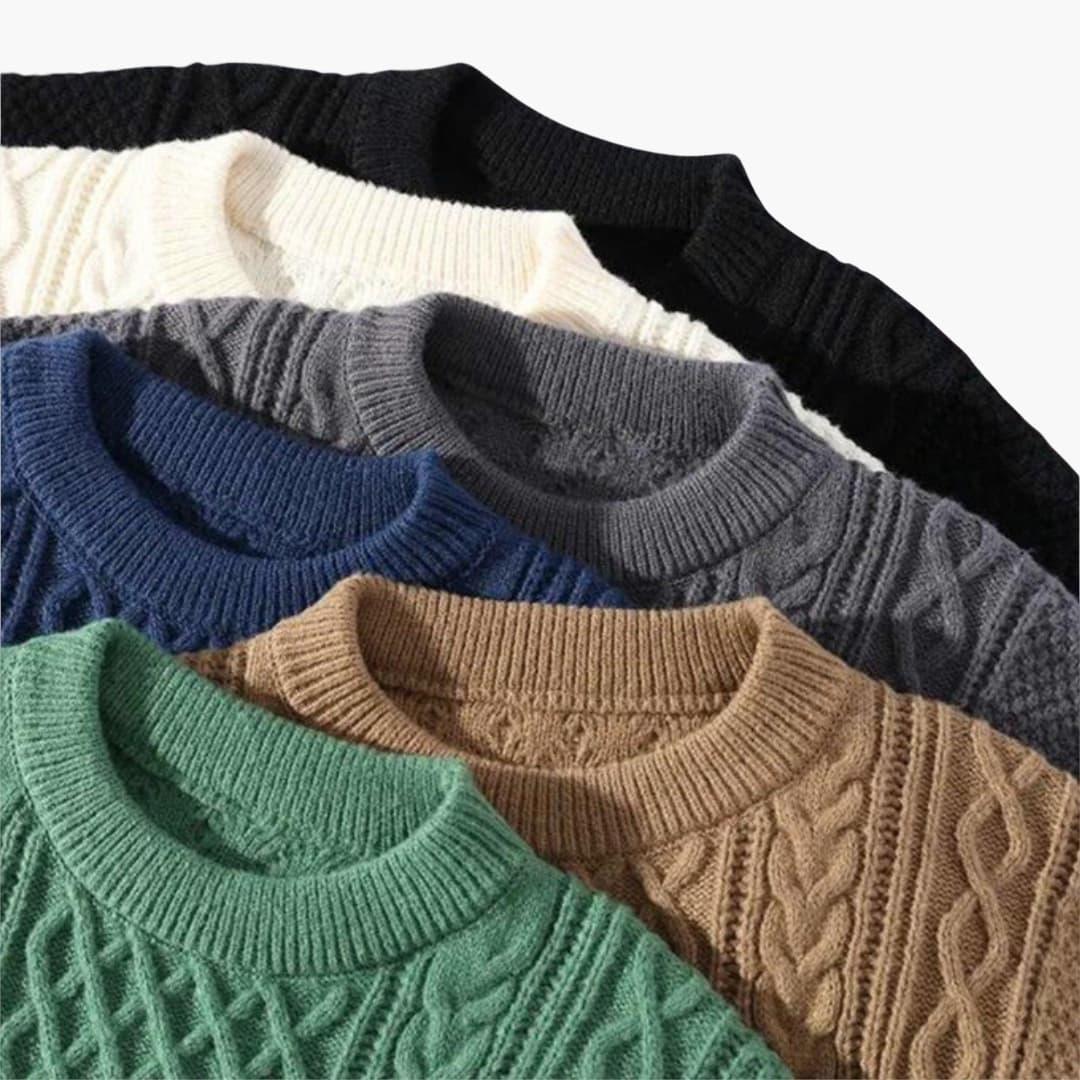 Cozy Mens Crew Neck Winter Sweater
