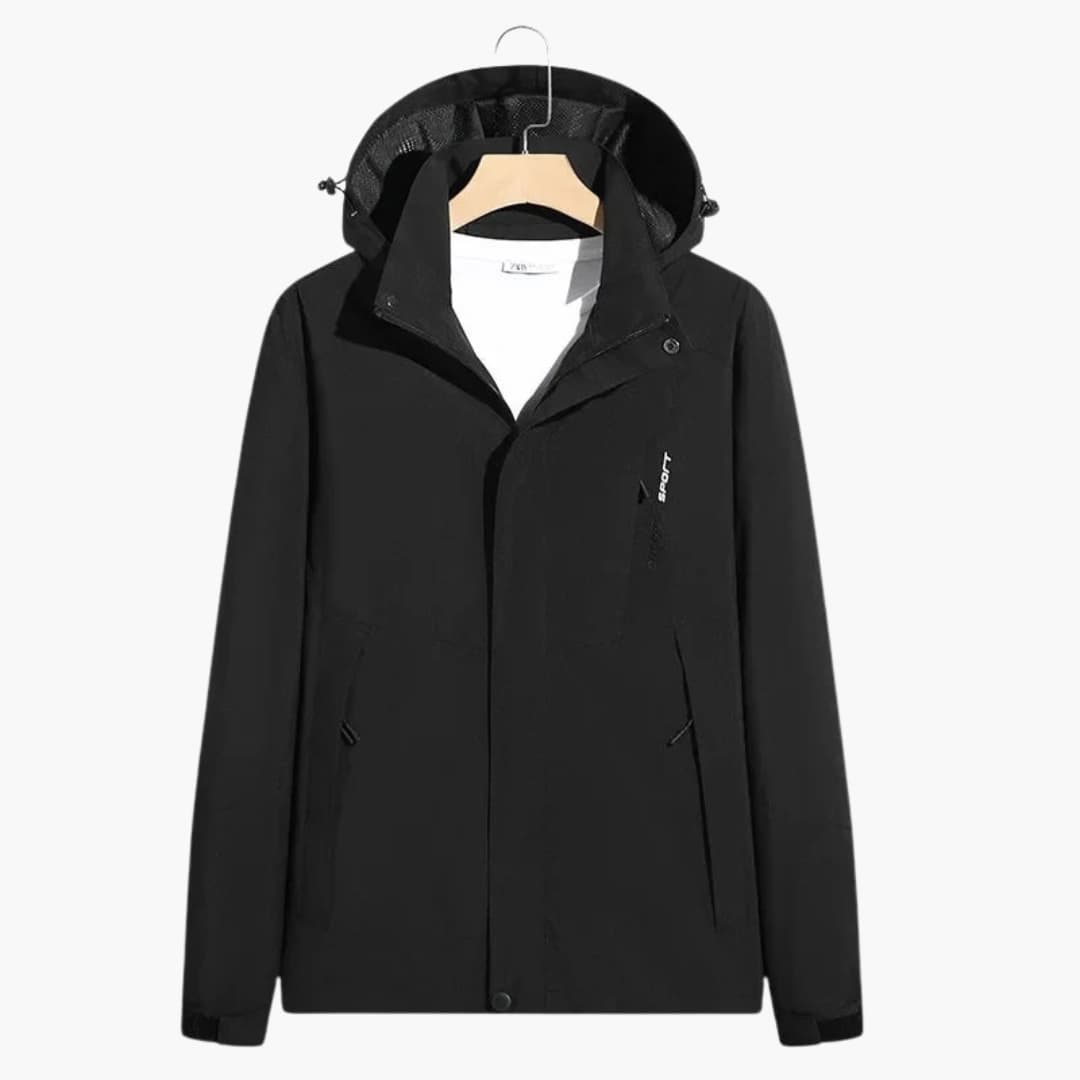 Waterproof Men's Snow Jacket with Hood and Zip