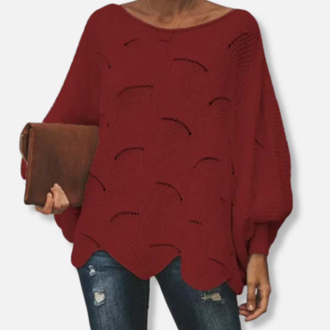 Cozy Oversized Sweater with Loose Fit Sleeves