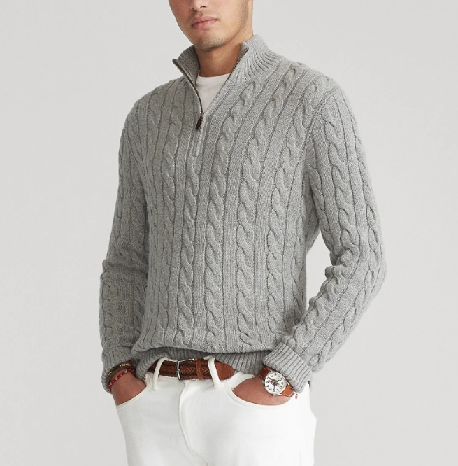 Men's Simple Crew Neck Sweater