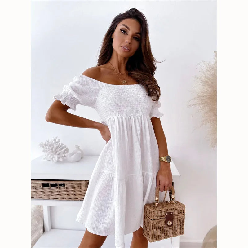 Chic Off Shoulder Summer Party Dress