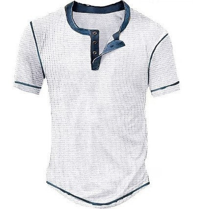 Classic Men's Short Sleeve Henley Tee