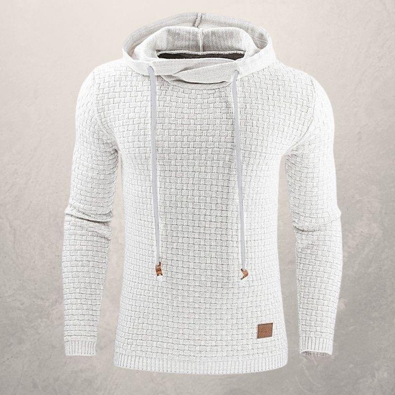 Men's Textured Hoodie Sweater