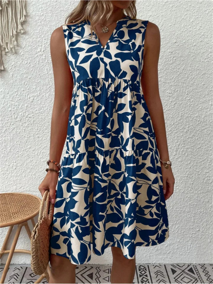 Elegant V-Neck Sleeveless Summer Dress