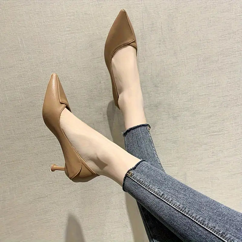 Low Heel Pointed Toe Women's Shoes