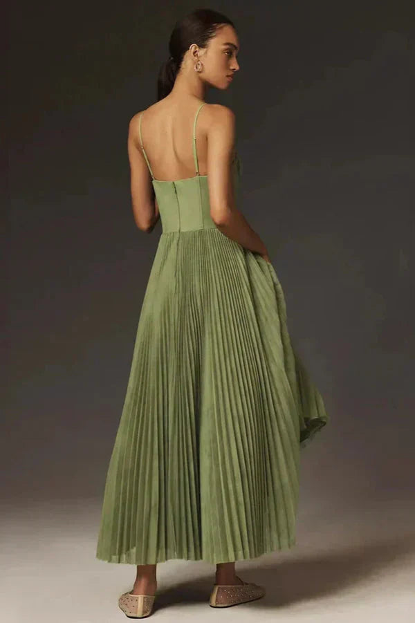 Ladies' Flowy Summer Halter Neck Midi Dress