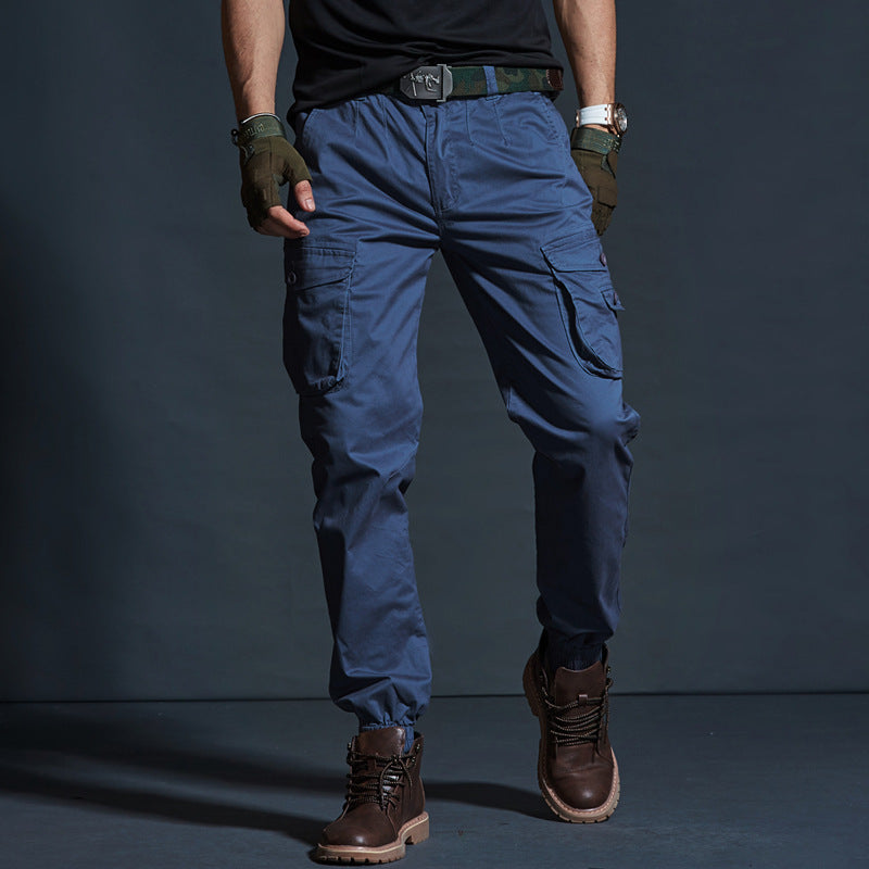 Men's Combat Pants - Relaxed Fit - Durable Cotton - Adjustable Cuffs
