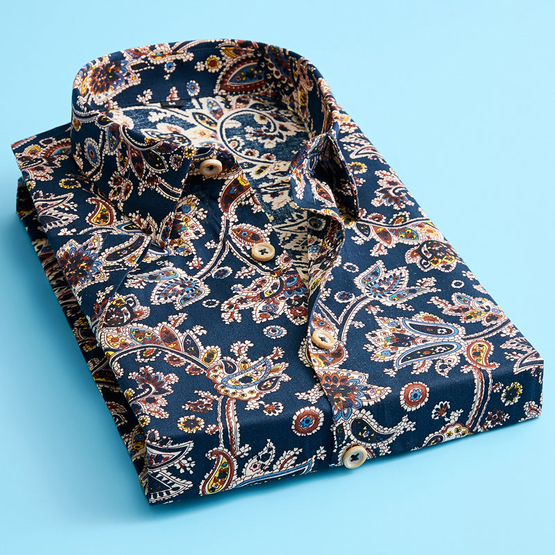 Stylish Floral Pattern Men's Shirt