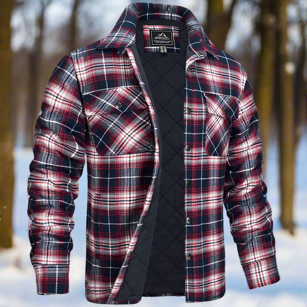 Casual Checked Button Down Shirt Jacket