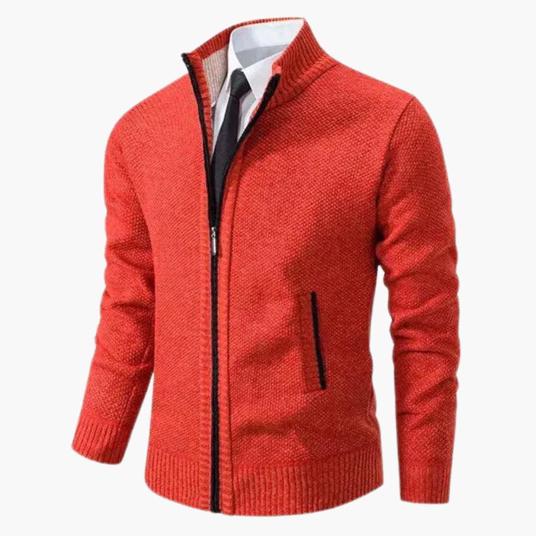 Men's Cozy Zip Up Ribbed Jacket
