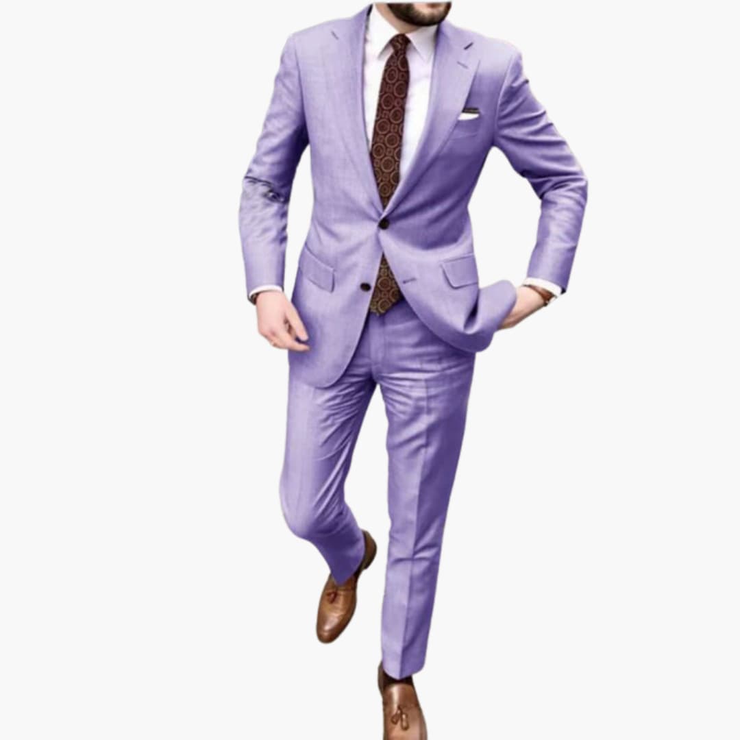 Men's Classic Two-Piece Slim Fit Business Suit