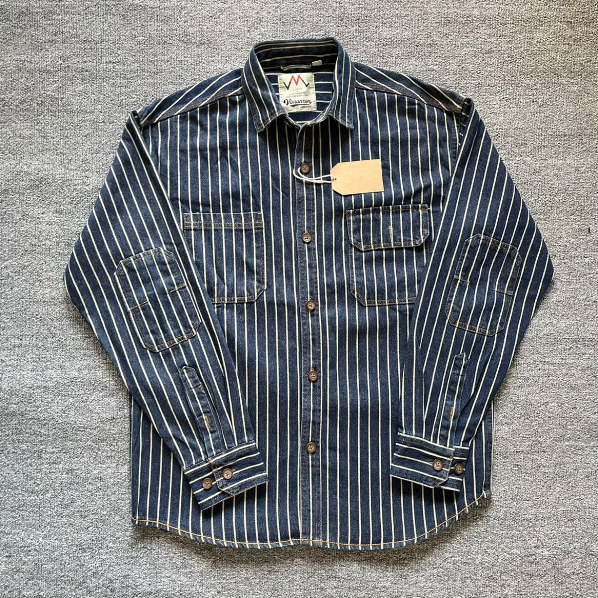 Classic Mens Relaxed Fit Striped Cotton Shirt