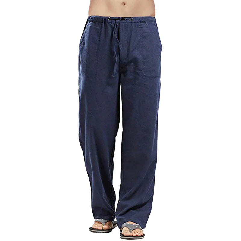 Comfortable Linen Mens Relaxed Fit Pants
