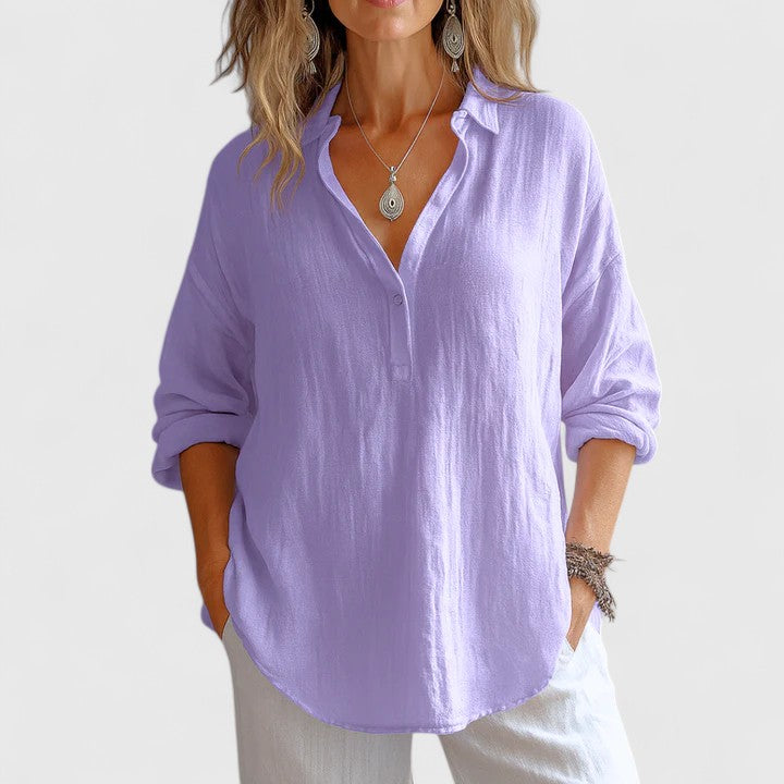 Classic Linen Shirt for Women Everyday Wear