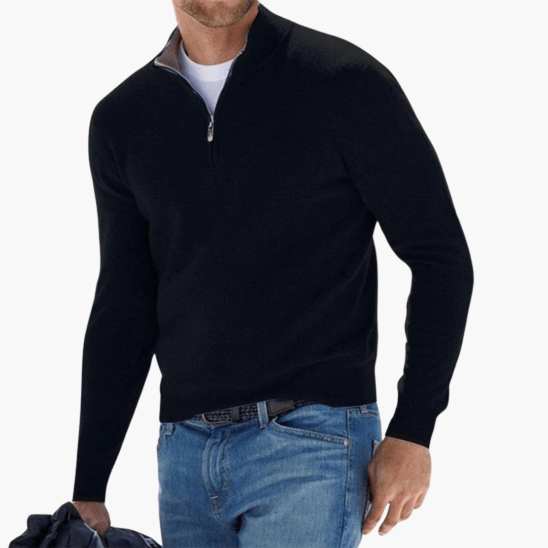 Casual Men's Zip Up Sweater