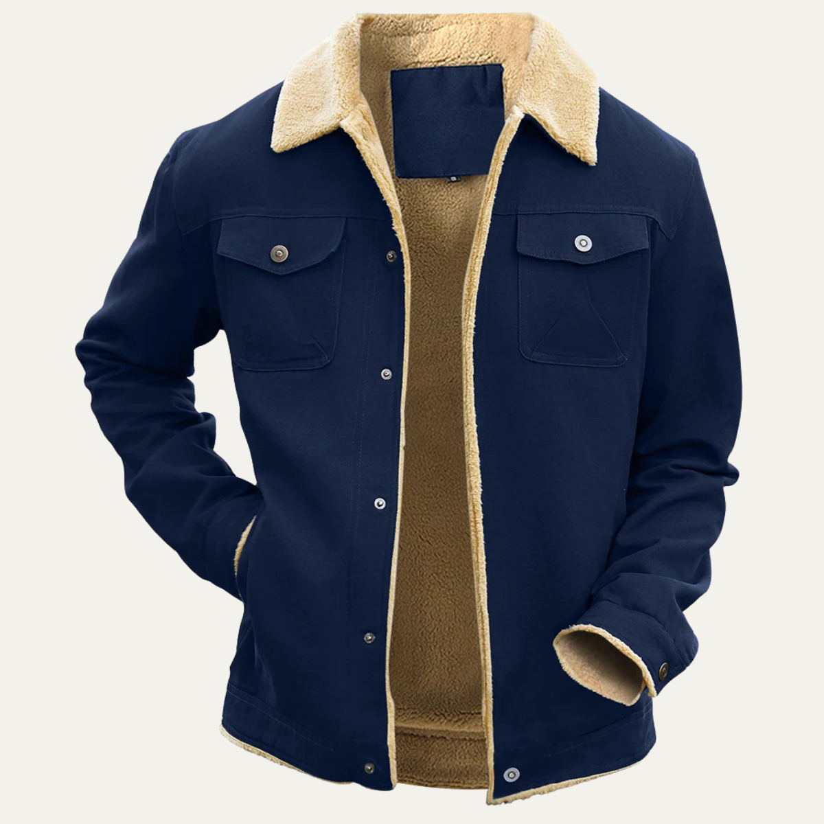 Men's Fleece Lined Parka with Sherpa Hood Jacket