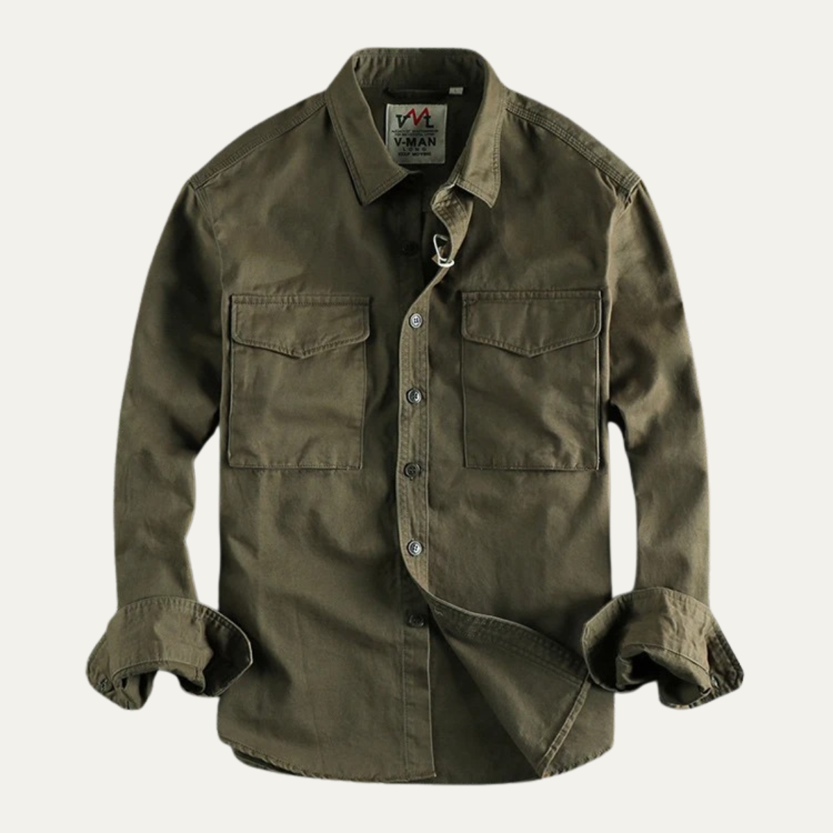 Reliable Men's Cotton Work Shirt with Pocket Storage