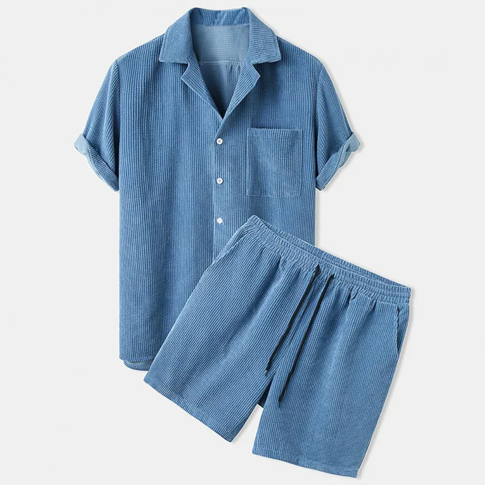 Comfortable Mens Cotton Shorts Set