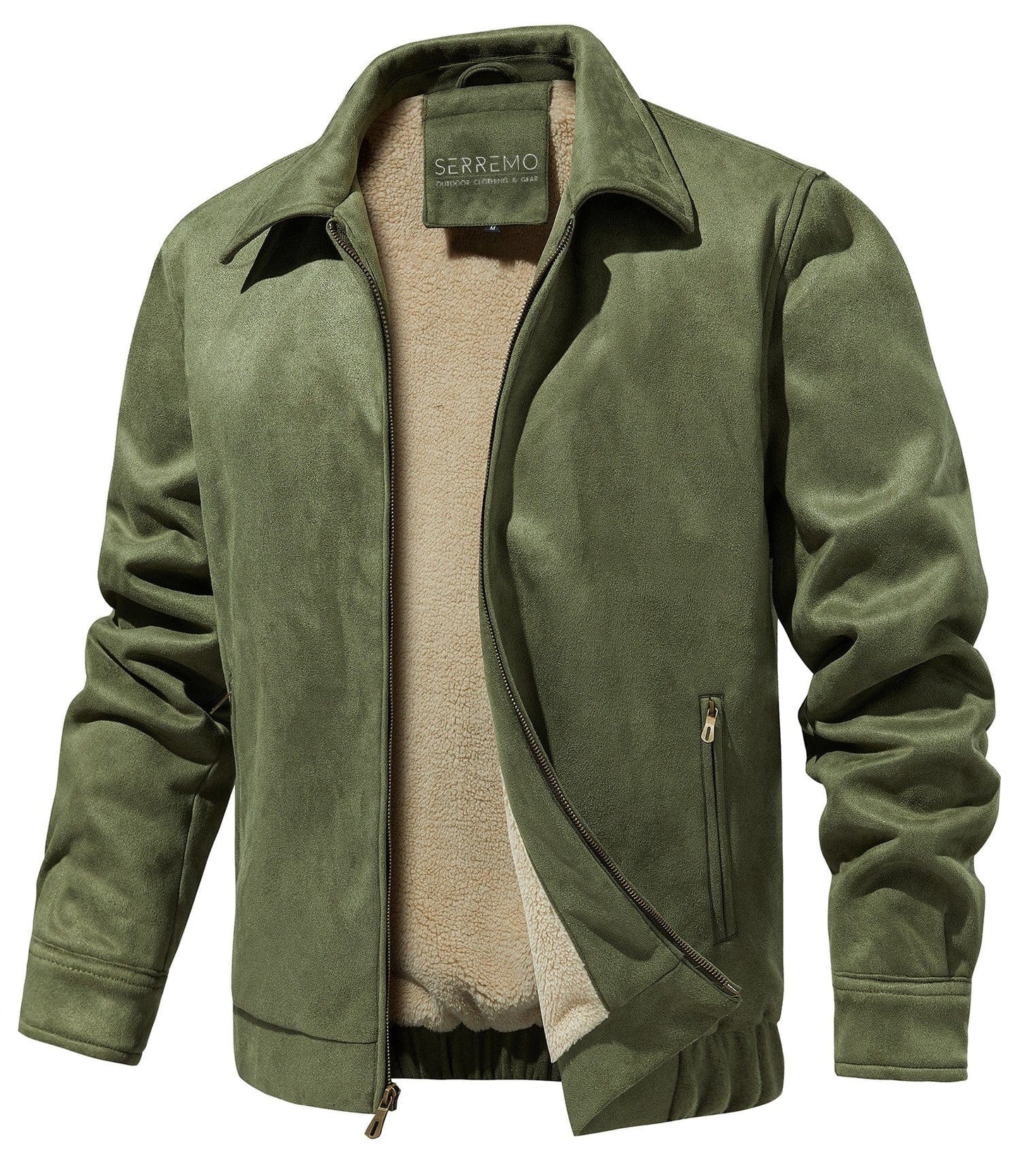 Warm Fleece Lined Zip Up Jacket - Nocini