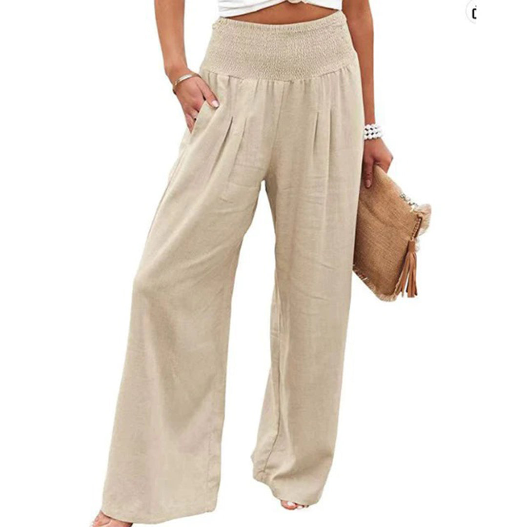 Relaxed Fit Women's Cotton Stretch Pants