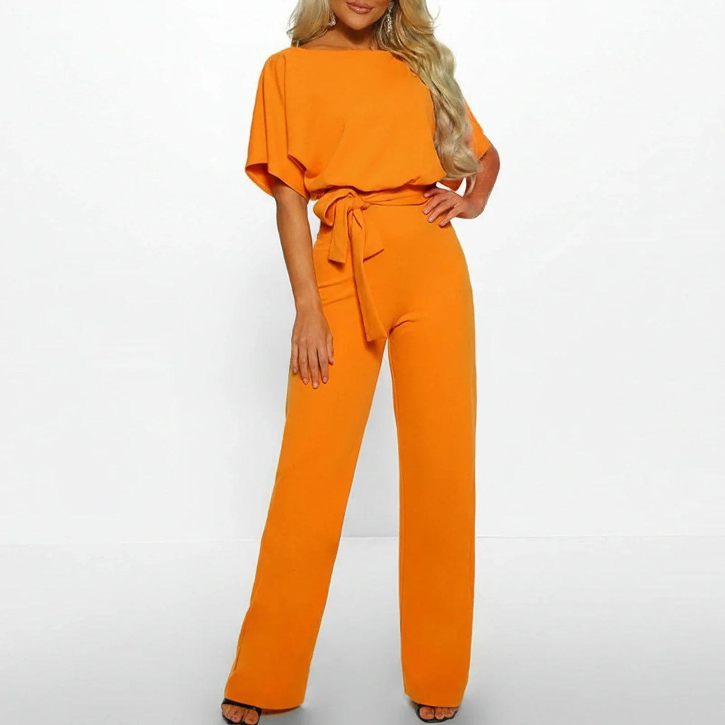 Flattering High Waisted Wide Leg Jumpsuit