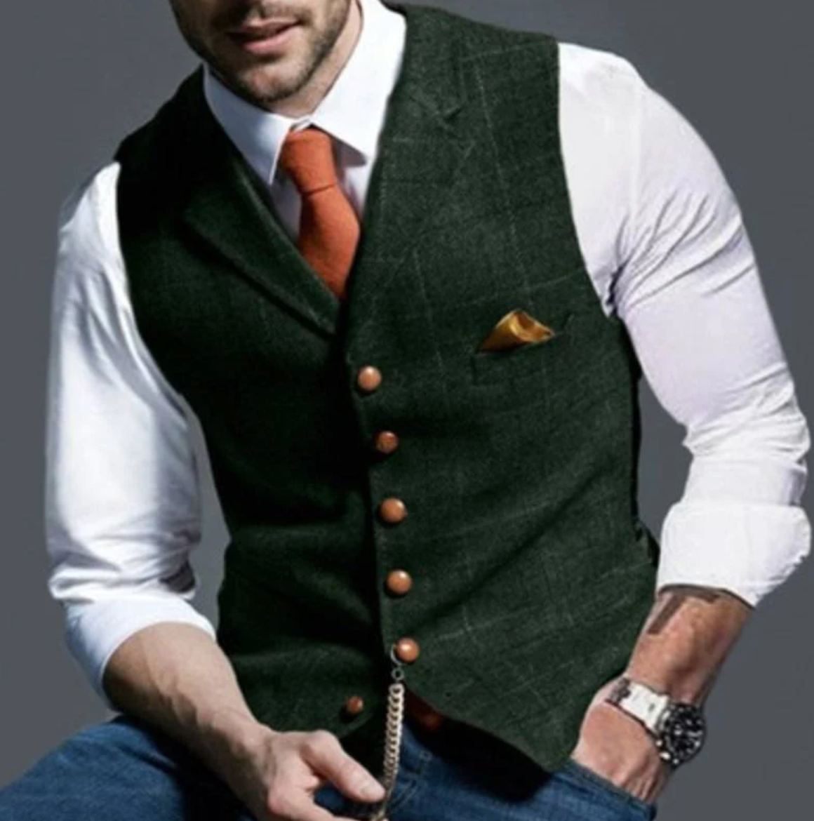 Retro Style Men's Vest – Timeless Classic Design