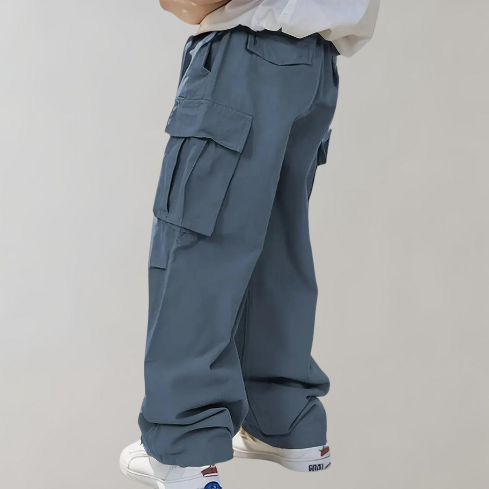 Relaxed Fit Men's Cargo Pants with Big Pockets