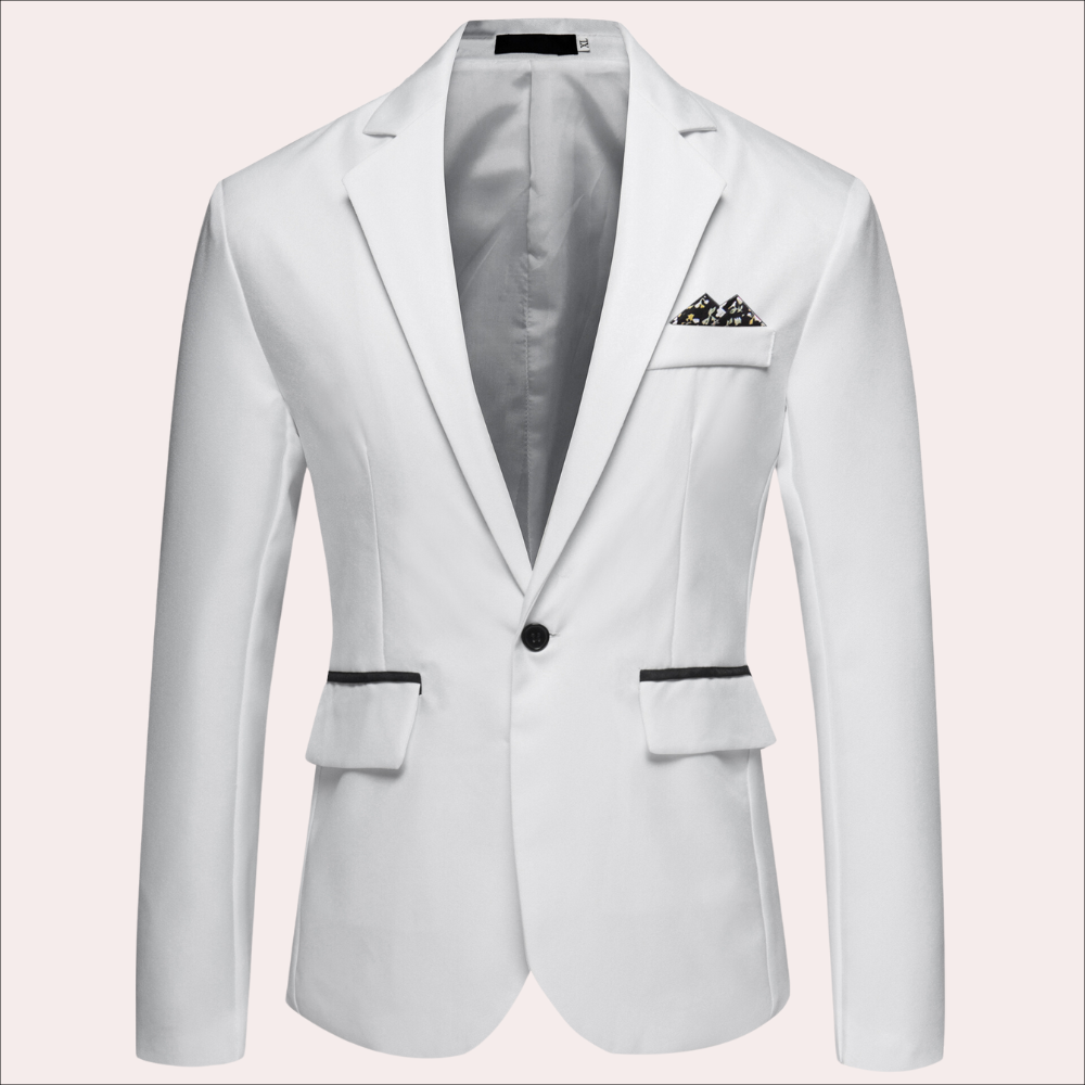 Slim Fit Classic Notch Lapel Blazer
