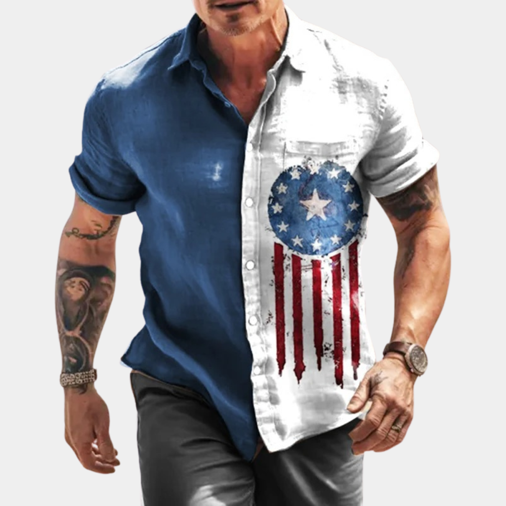 Classic Short Sleeve Men's Linen Shirt