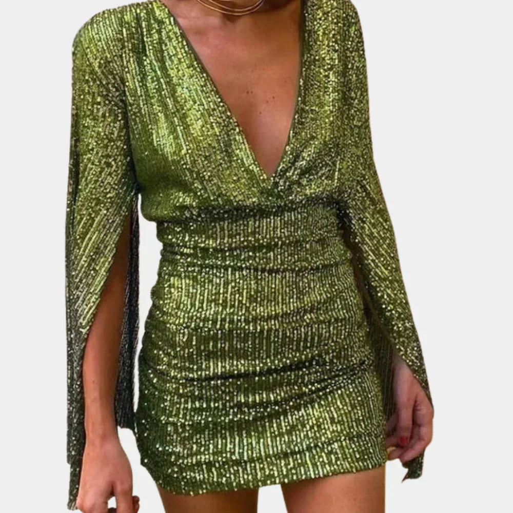 Sparkling Evening Dress with Sequin Details