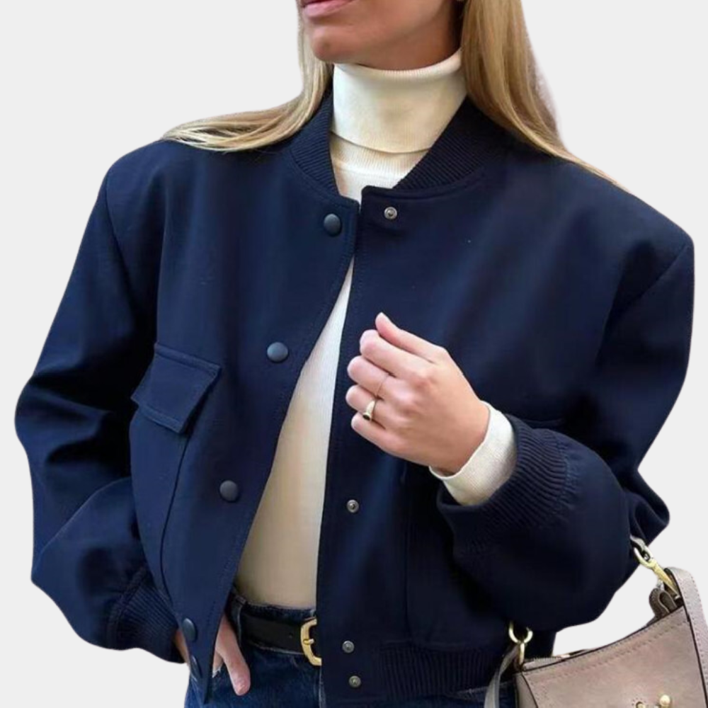 Warm Quilted Bomber Jacket for Women