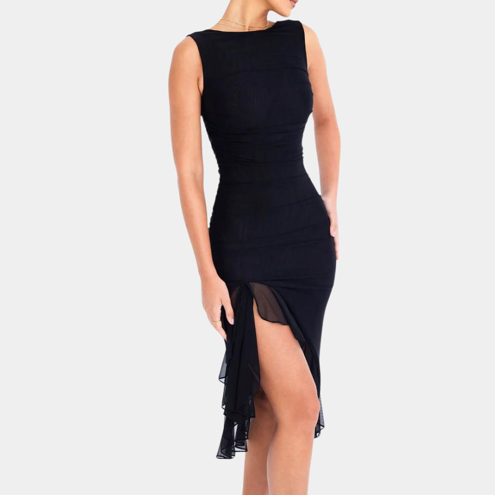 Chic Off Shoulder Ruffle Dress