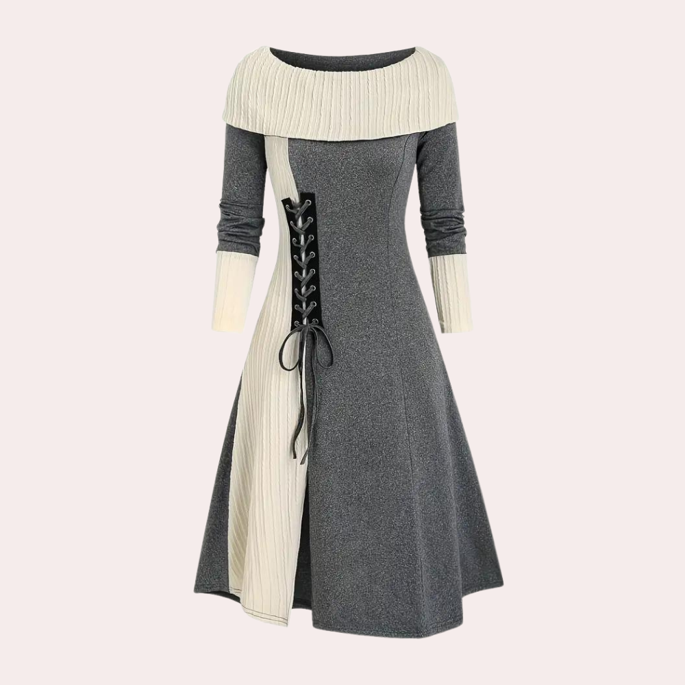 Casual Two Tone A Line Dress for Women