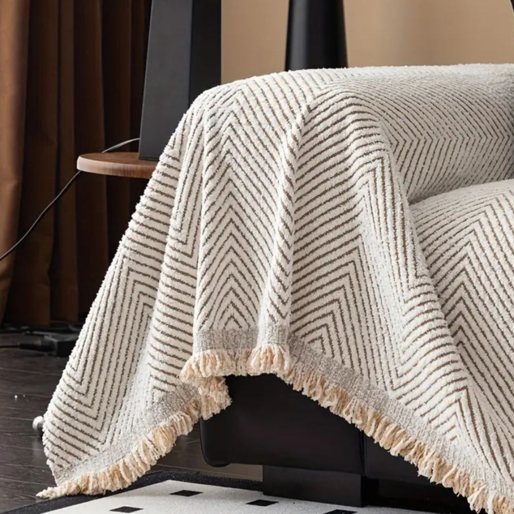 Durable Grid Pattern Sofa Slipcover