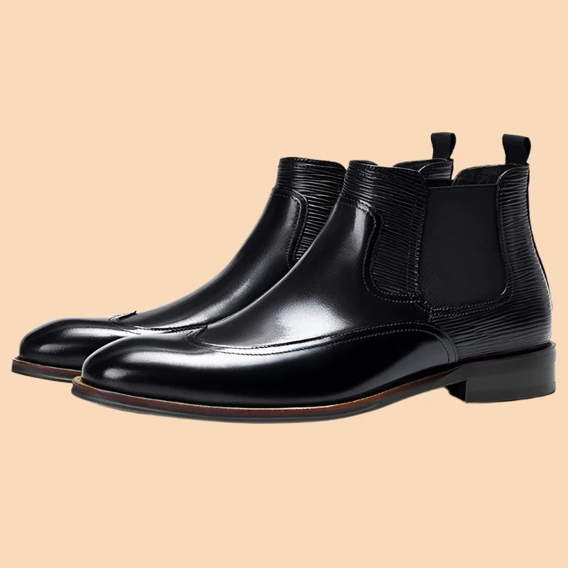 Men's Elastic Side Ankle Boots - Comfortable Casual Shoes