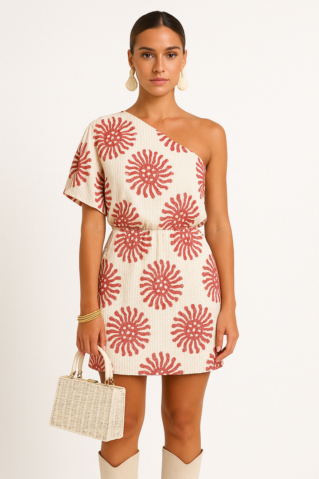Women's Casual Off Shoulder Mini Dress - Nocini