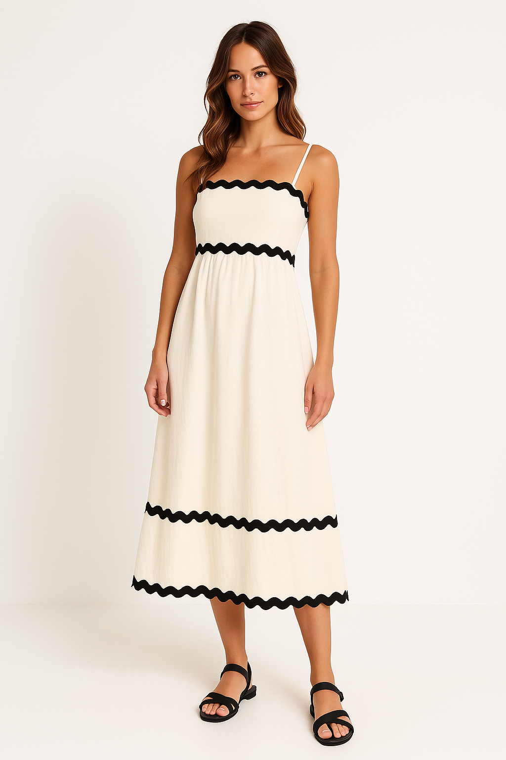 Elegant Women's Maxi Sundress with Thin Straps