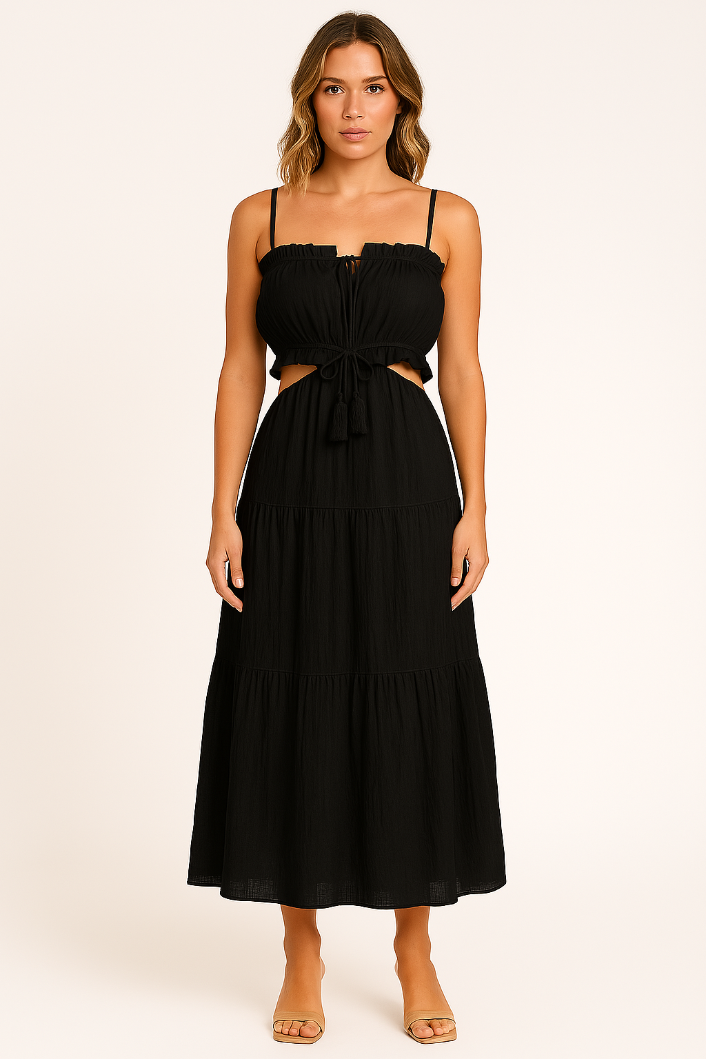Elegant Mid Length Summer Dress