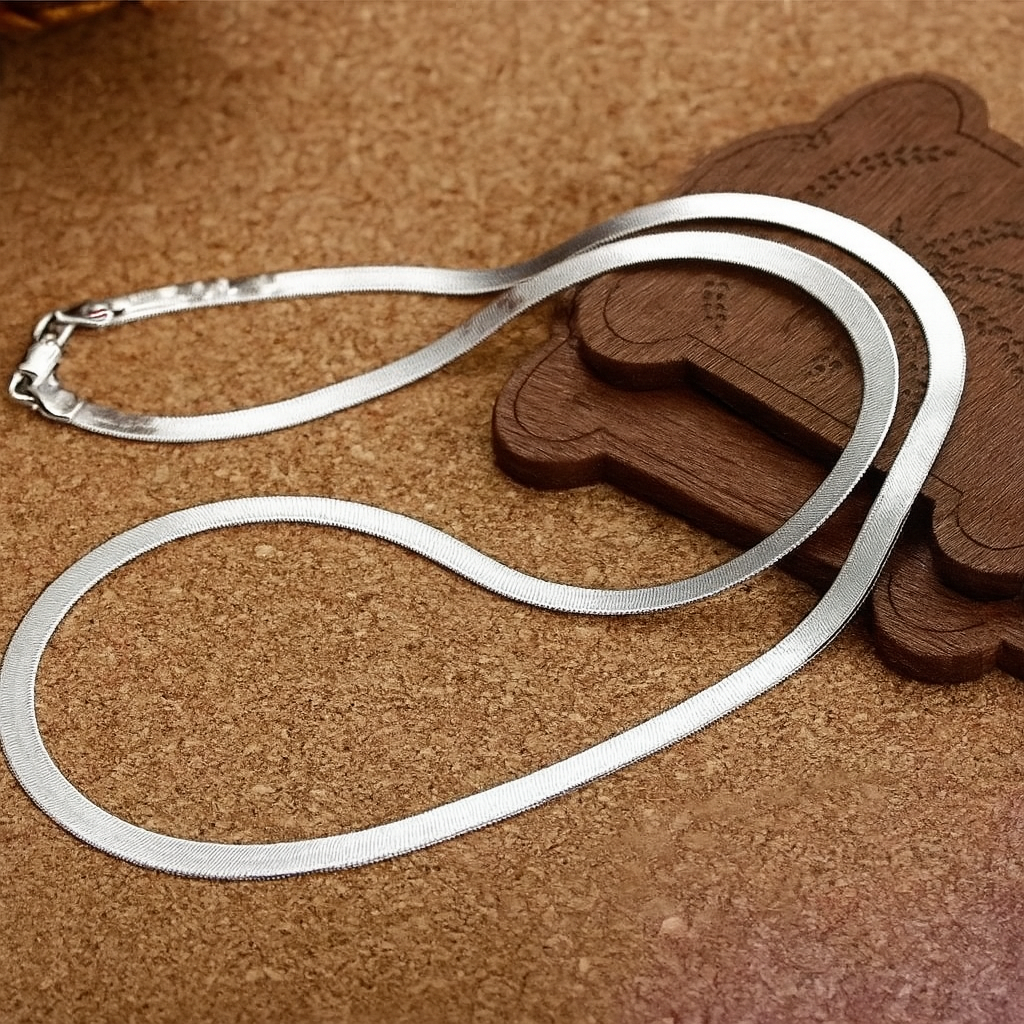 Luxury Silver Bar Chain Necklace - Olytrend