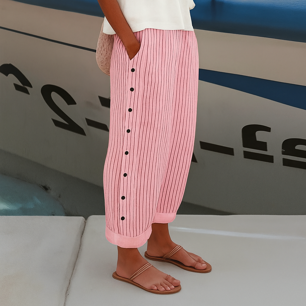 Lightweight Beige Cotton Pants