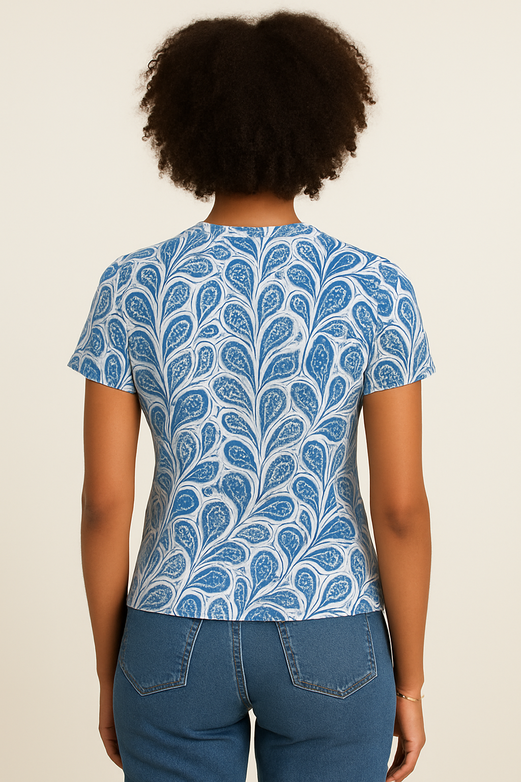 Ladies Casual Navy Tee Short Sleeve Top